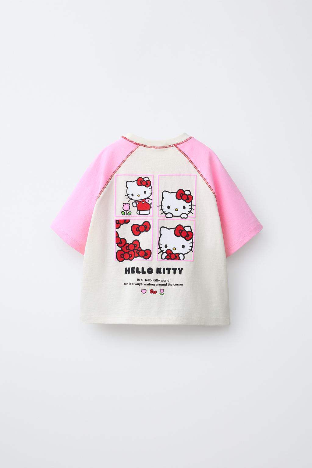 ФУТБОЛКА РЕГЛАН КОНТРАСТНАЯ HELLO KITTY ©