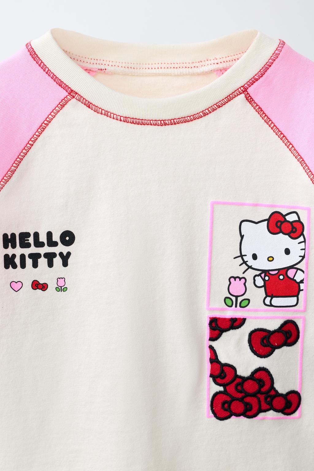 ФУТБОЛКА РЕГЛАН КОНТРАСТНАЯ HELLO KITTY ©