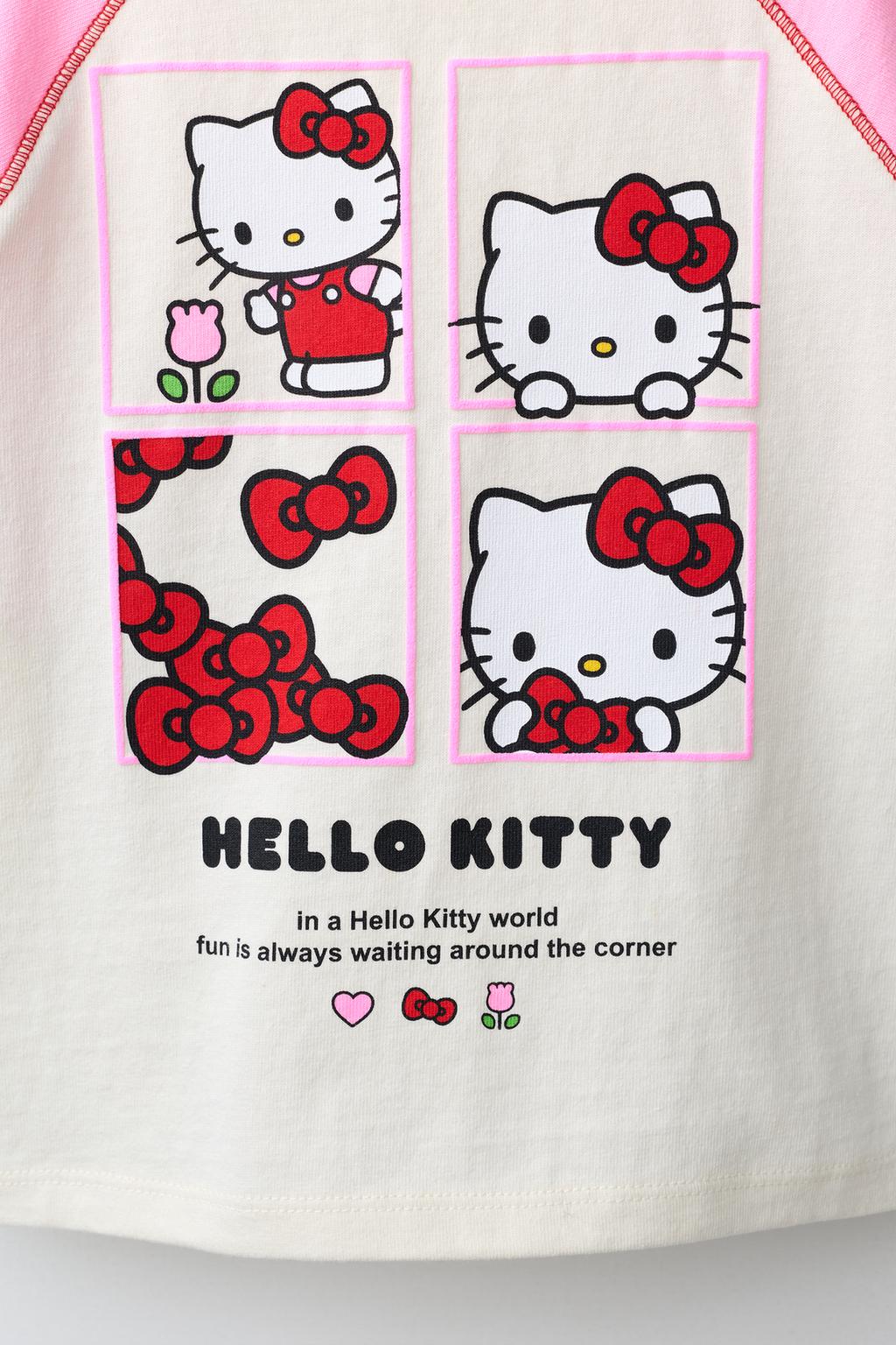 ФУТБОЛКА РЕГЛАН КОНТРАСТНАЯ HELLO KITTY ©