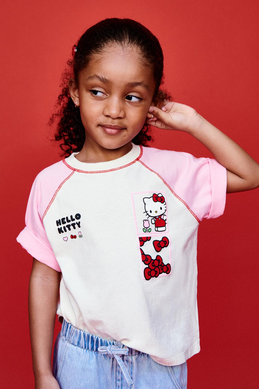 ФУТБОЛКА РЕГЛАН КОНТРАСТНАЯ HELLO KITTY ©