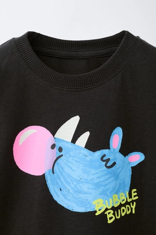 Футболка с принтом «бегемот»- Заказать в России