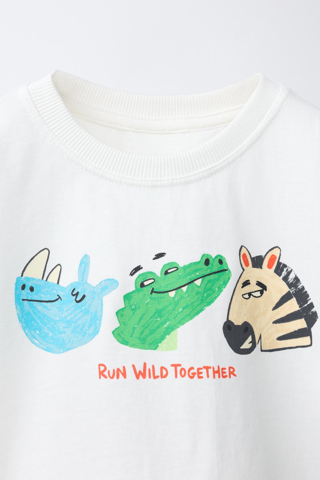 ФУТБОЛКА С АНИМАЛИСТИЧЕСКИМ ПРИНТОМ