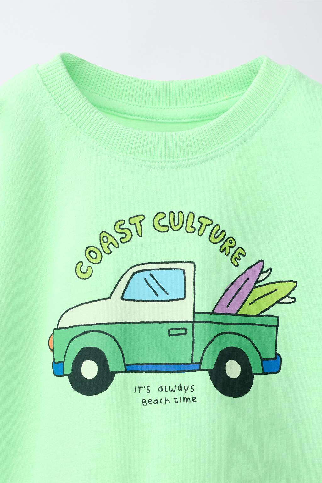 ФУТБОЛКА С ФЛУОРЕСЦЕНТНЫМ ПРИНТОМ