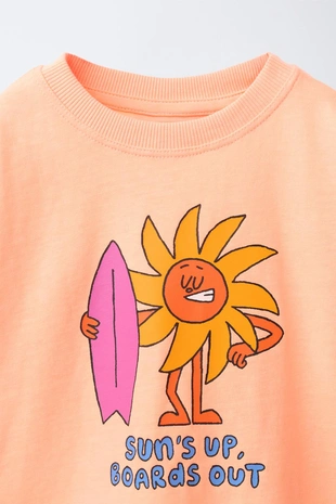 Футболка с флуоресцентным принтом