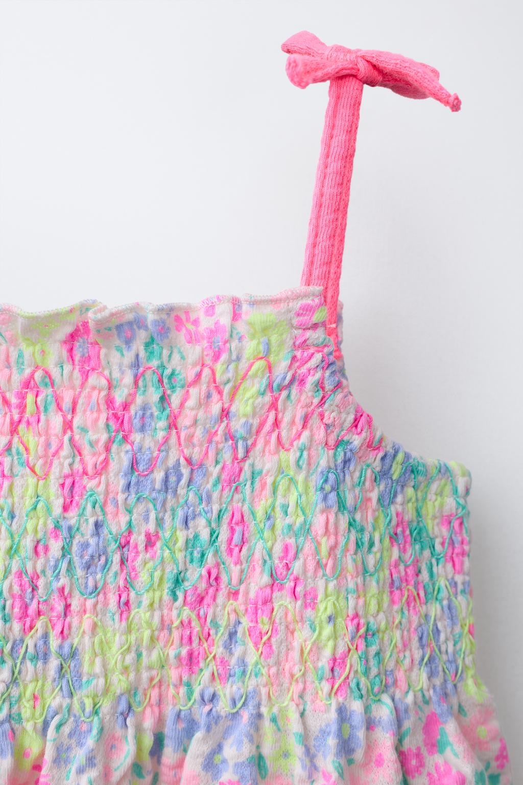 ПЛАТЬЕ ИЗ ЭЛАСТИЧНОЙ ТКАНИ С ЦВЕТОЧНЫМ ПРИНТОМ