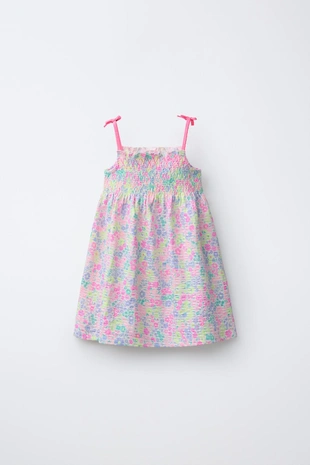 Платье из эластичной ткани с цветочным принтом