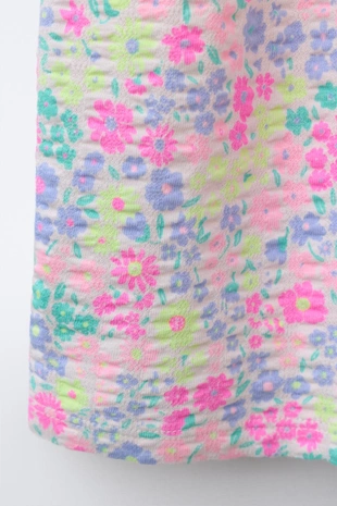 Платье из эластичной ткани с цветочным принтом