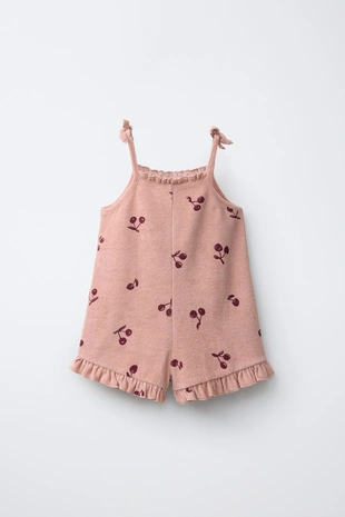 Короткий комбинезон с вишневым принтом- Заказать в России