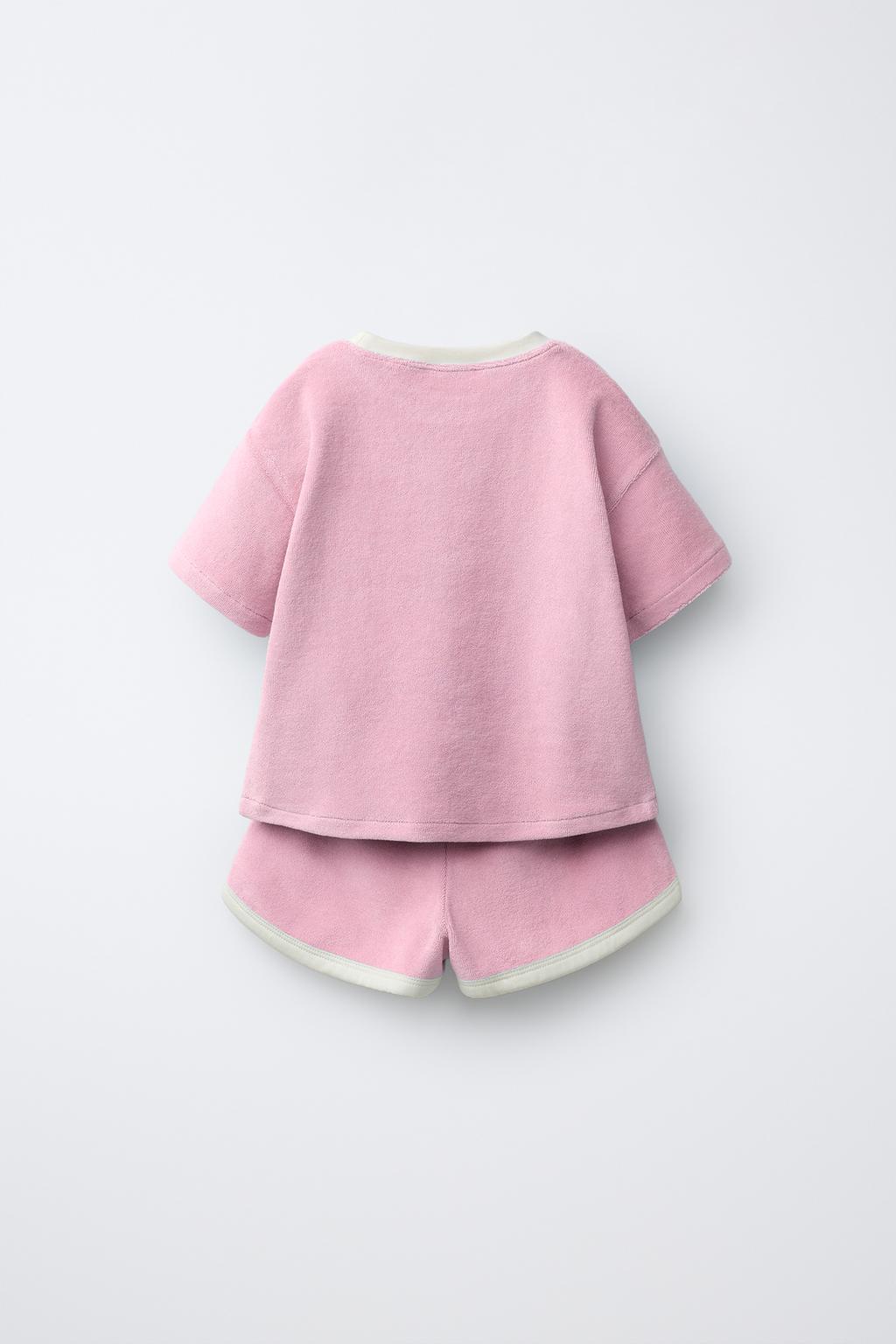 КОМПЛЕКТ ИЗ ФУТБОЛКИ И ШОРТОВ ИЗ МАХРОВОЙ ТКАНИ