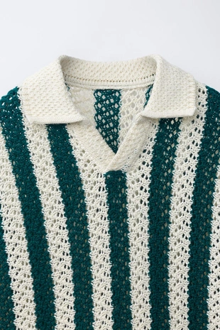 Футбольное трикотажное поло в полоску- Заказать в России