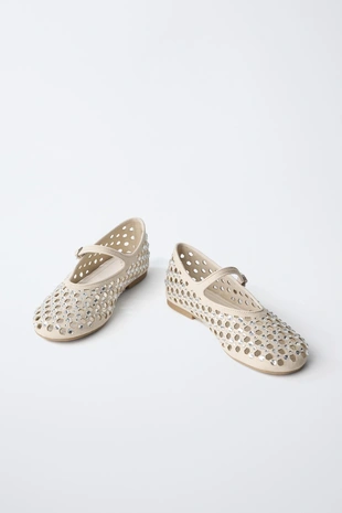 Балетки со стразами- Заказать в России