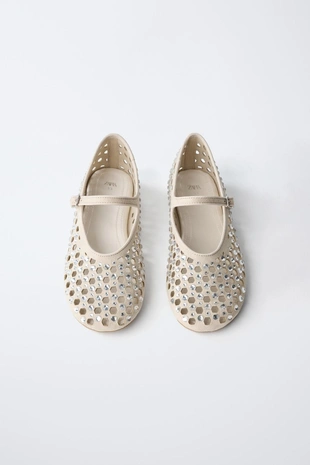 Балетки со стразами- Заказать в России