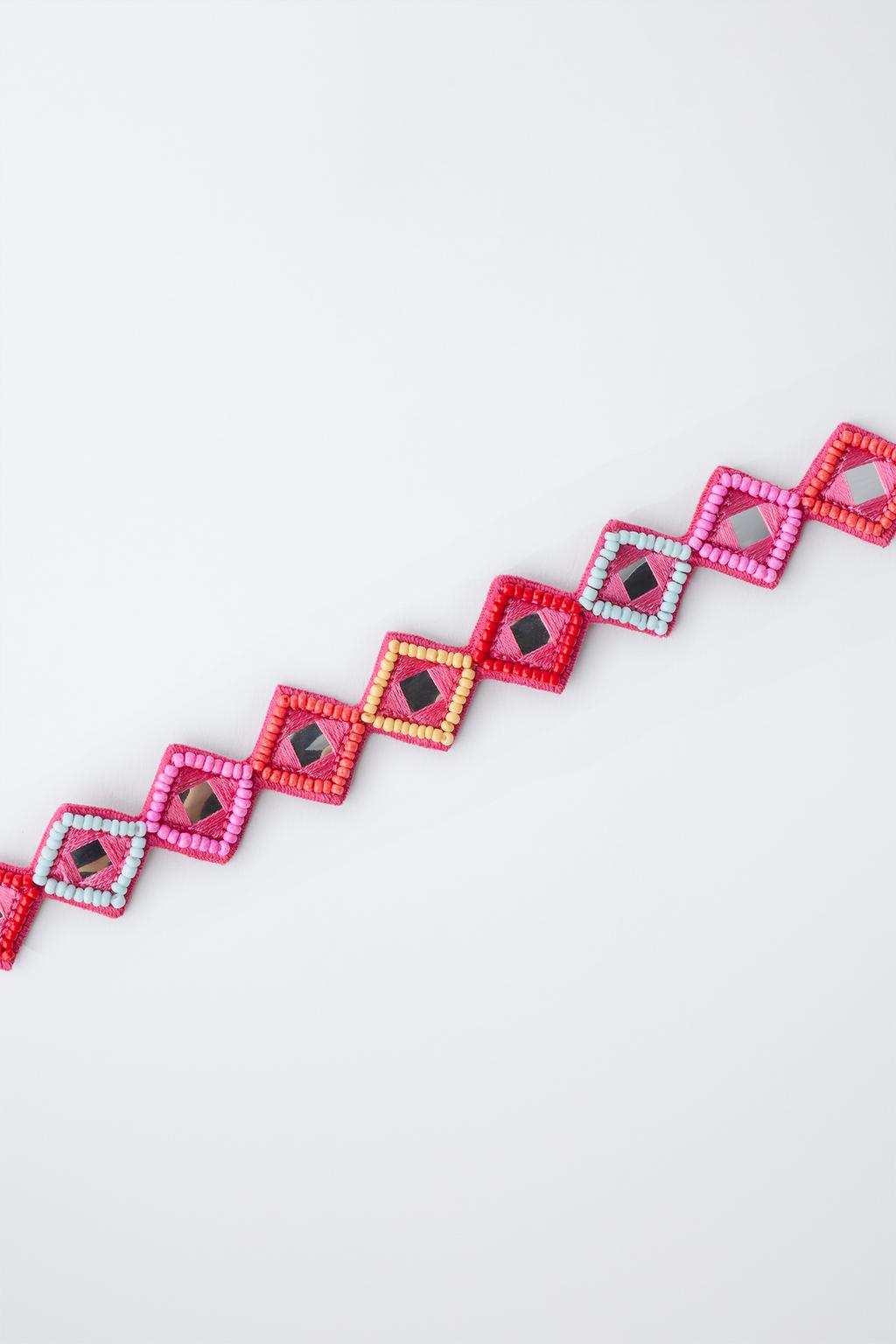 ЧОКЕР С БУСИНАМИ И ЗЕРКАЛАМИ