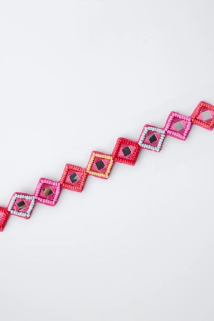 Чокер с бусинами и зеркалами- Заказать в России