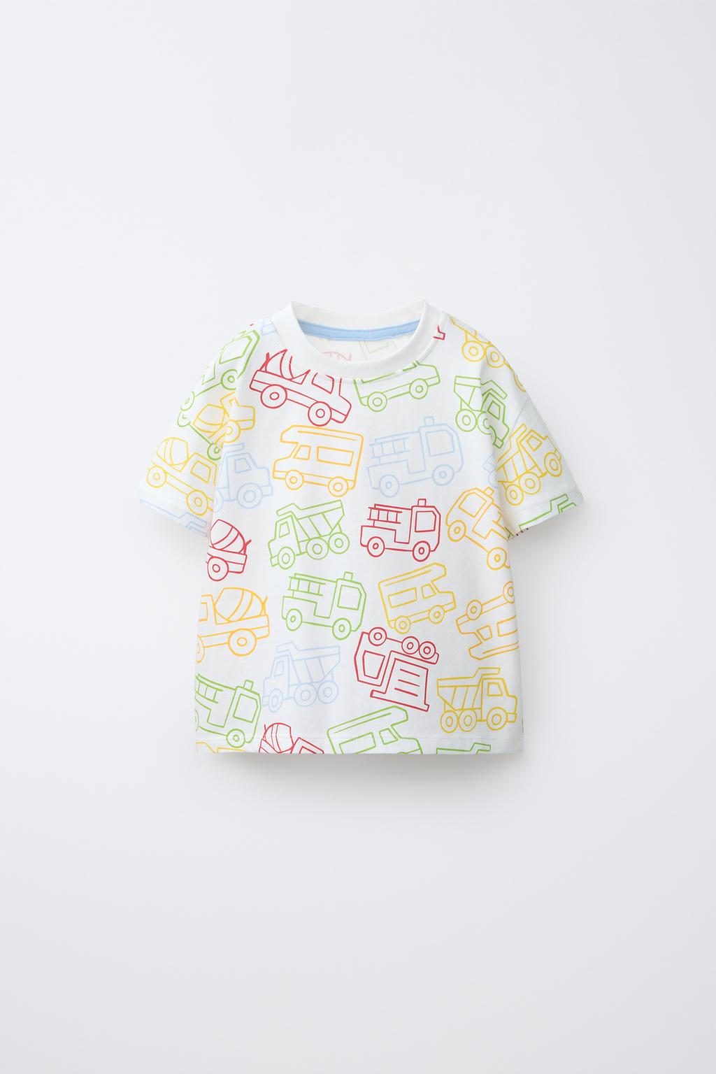 1,5-6 ЛЕТ/ПИЖАМА С ПРИНТОМ «ТРАКТОРЫ»