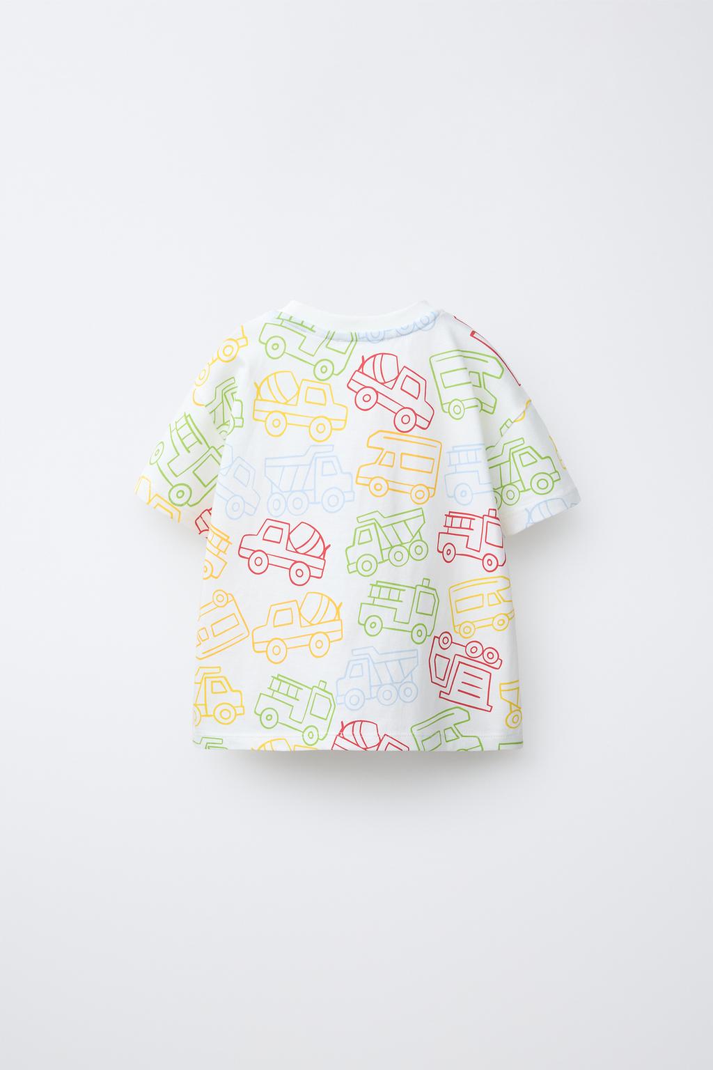 1,5-6 ЛЕТ/ПИЖАМА С ПРИНТОМ «ТРАКТОРЫ»