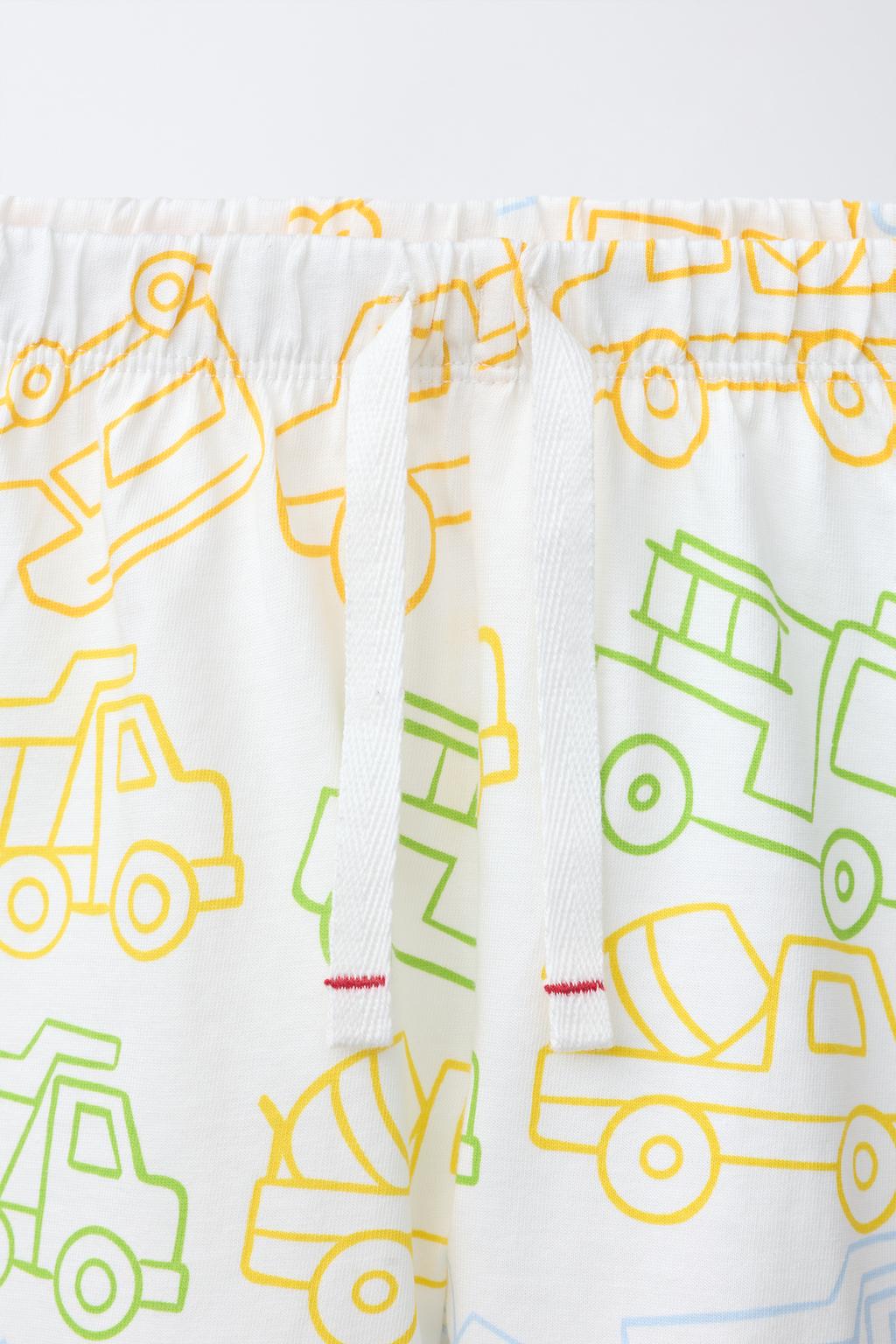 1,5-6 ЛЕТ/ПИЖАМА С ПРИНТОМ «ТРАКТОРЫ»