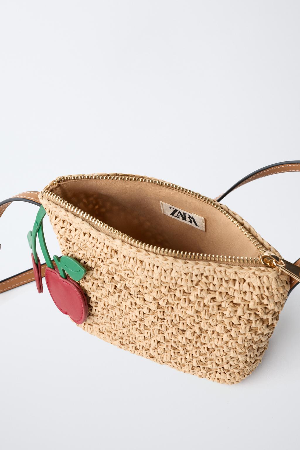 СУМКА ИЗ РАФИИ С ВИШНЯМИ