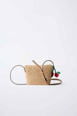 Сумка из рафии с вишнями- Заказать в России