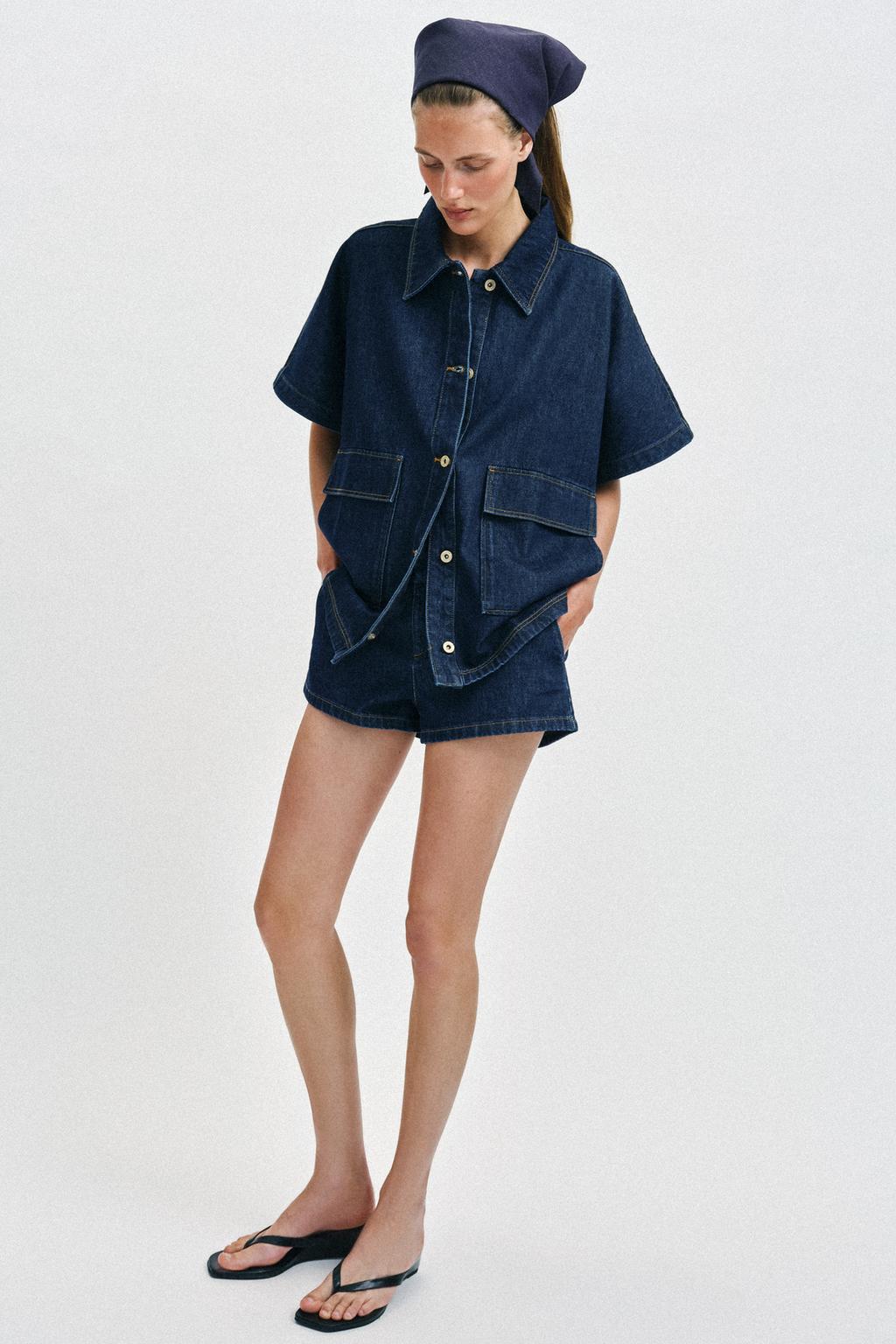 ДЖИНСОВАЯ РУБАШКА Z1975 ОВЕРСАЙЗ