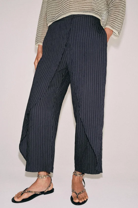 БРЮКИ-ПАРЕО В ПОЛОСКУ — коллекция Zara «ZW»