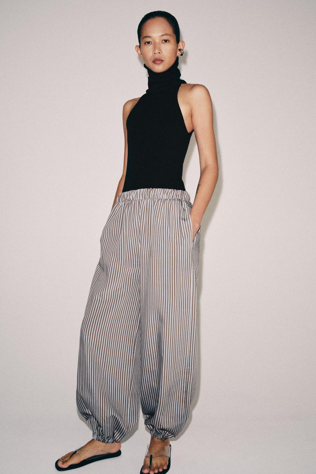 БРЮКИ-БАГГИ В ПОЛОСКУ — ZW COLLECTION