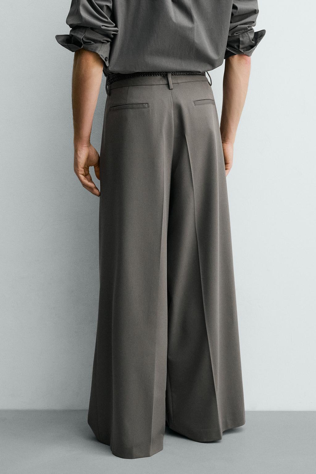 БРЮКИ WIDE FIT СО СКЛАДКАМИ