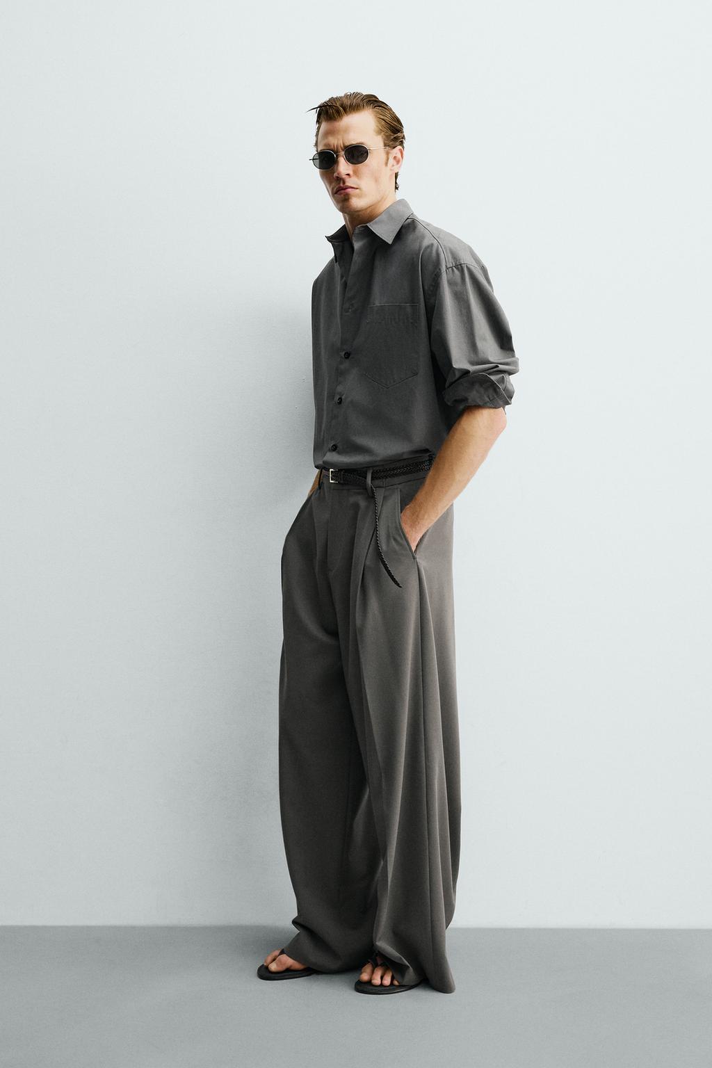 БРЮКИ WIDE FIT СО СКЛАДКАМИ