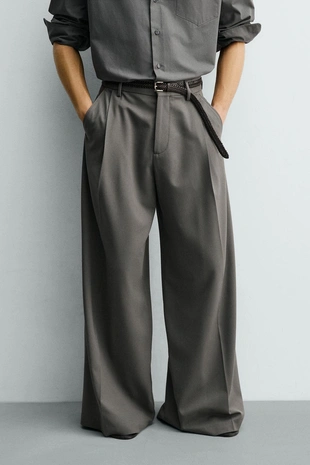 Брюки Wide Fit со складками