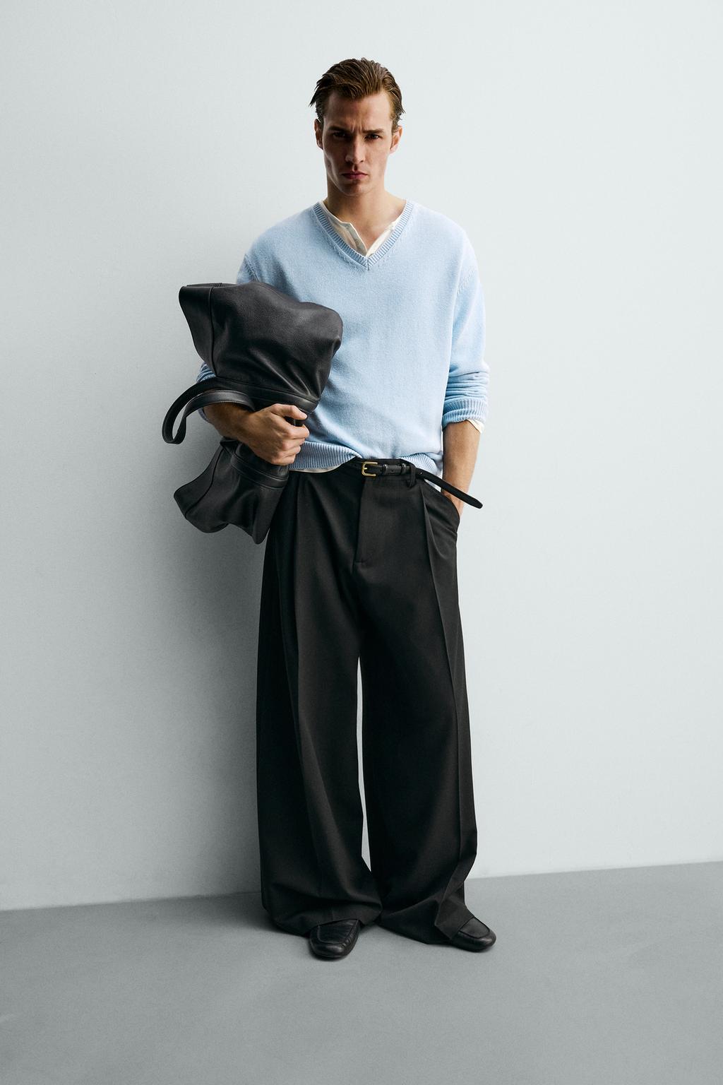 БРЮКИ WIDE FIT СО СКЛАДКАМИ