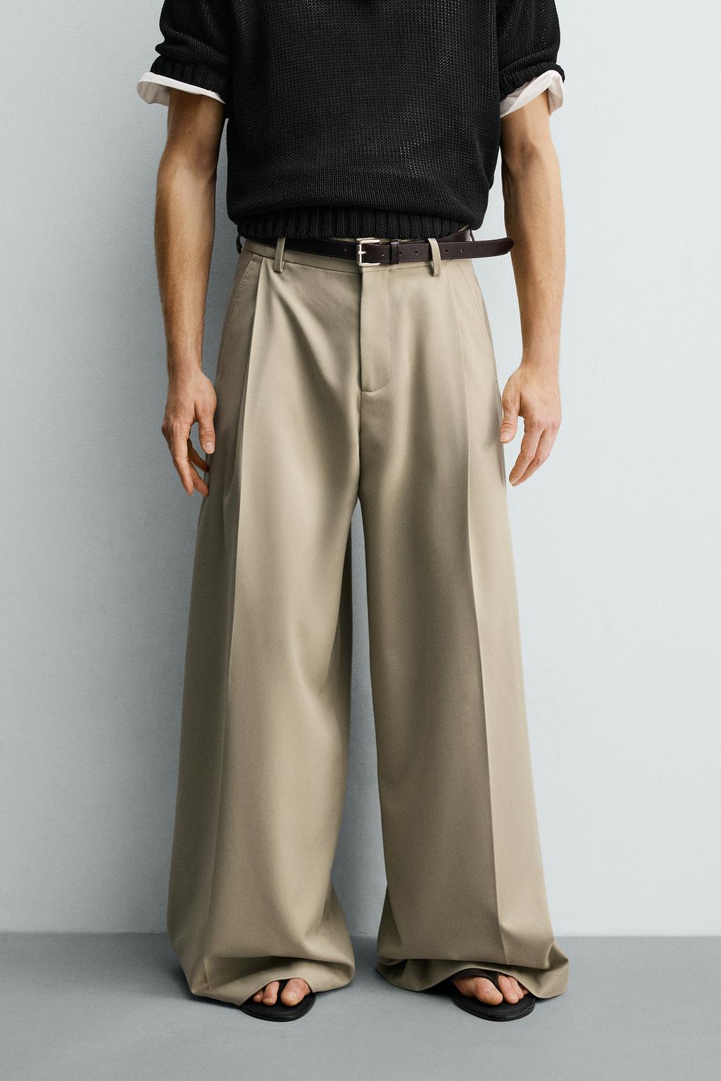 БРЮКИ WIDE FIT СО СКЛАДКАМИ