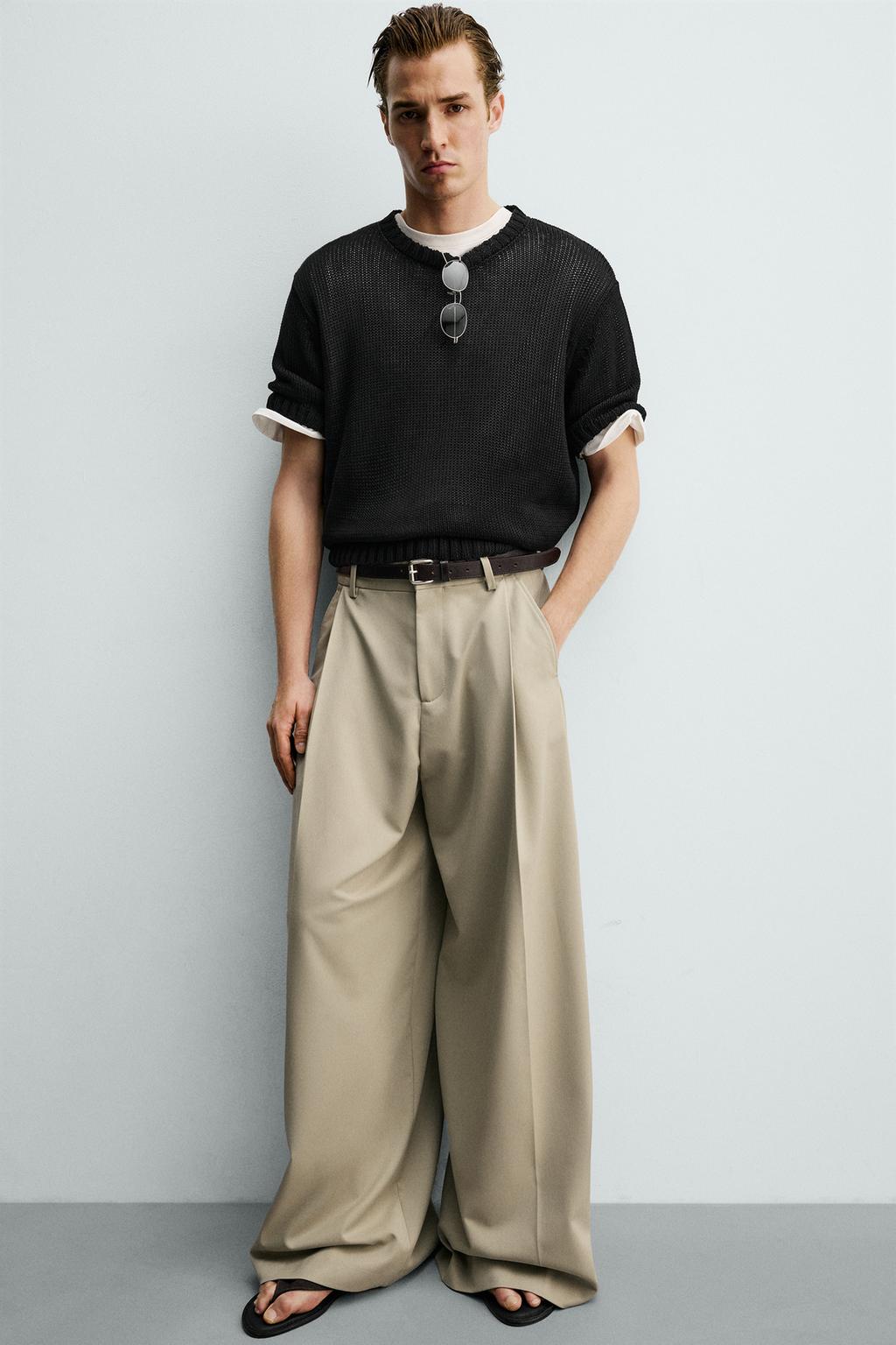 БРЮКИ WIDE FIT СО СКЛАДКАМИ