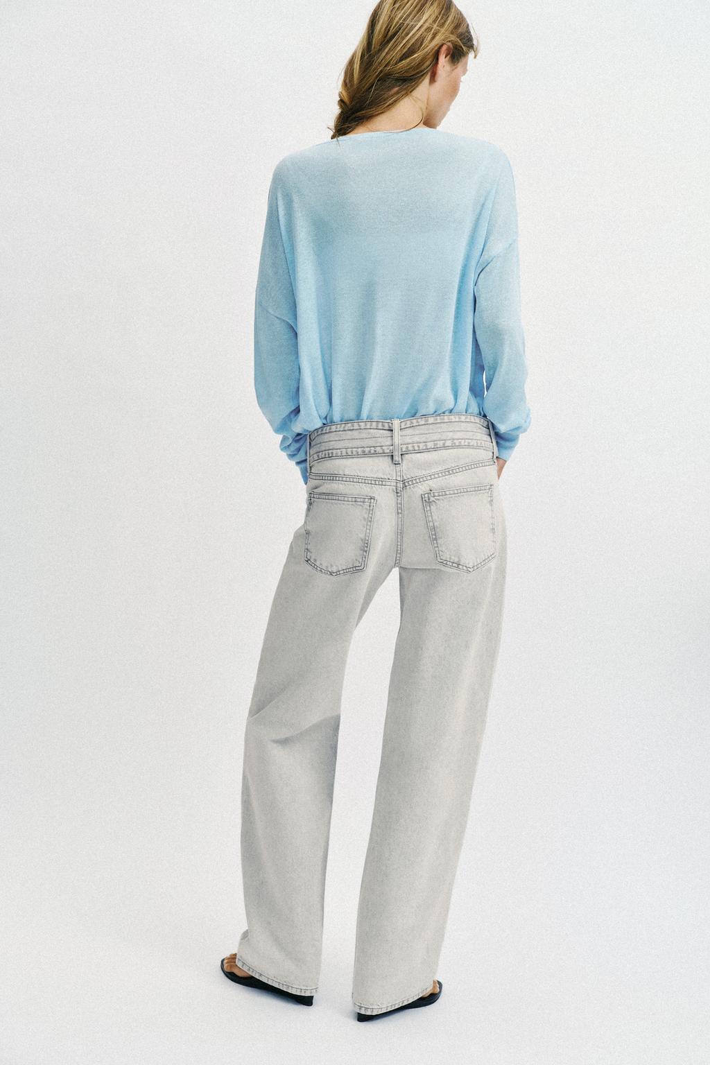 ДЖИНСЫ Z1975 С ЗАНИЖЕННОЙ ТАЛИЕЙ И РЕМНЕМ