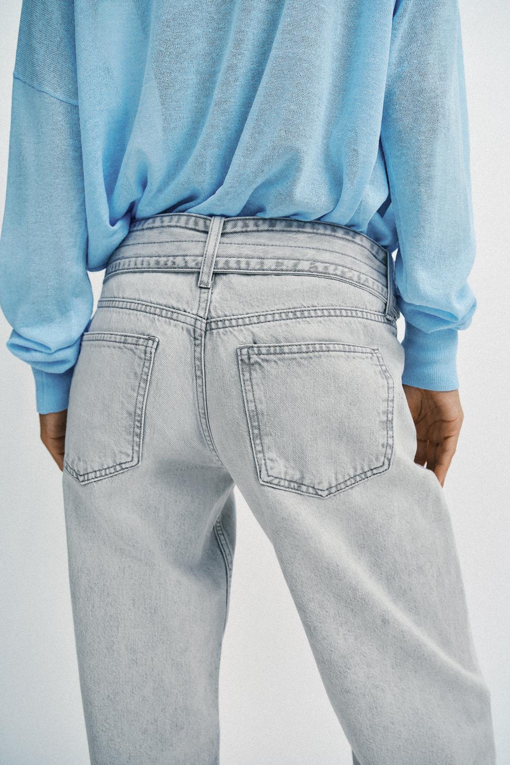 ДЖИНСЫ Z1975 С ЗАНИЖЕННОЙ ТАЛИЕЙ И РЕМНЕМ