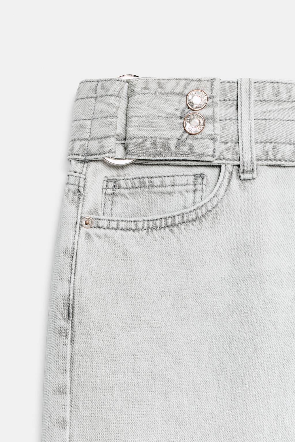 ДЖИНСЫ Z1975 С ЗАНИЖЕННОЙ ТАЛИЕЙ И РЕМНЕМ