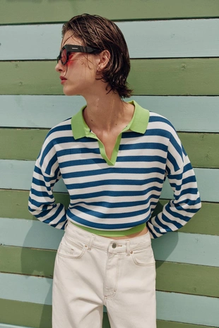 Поло в полоску- Заказать в России