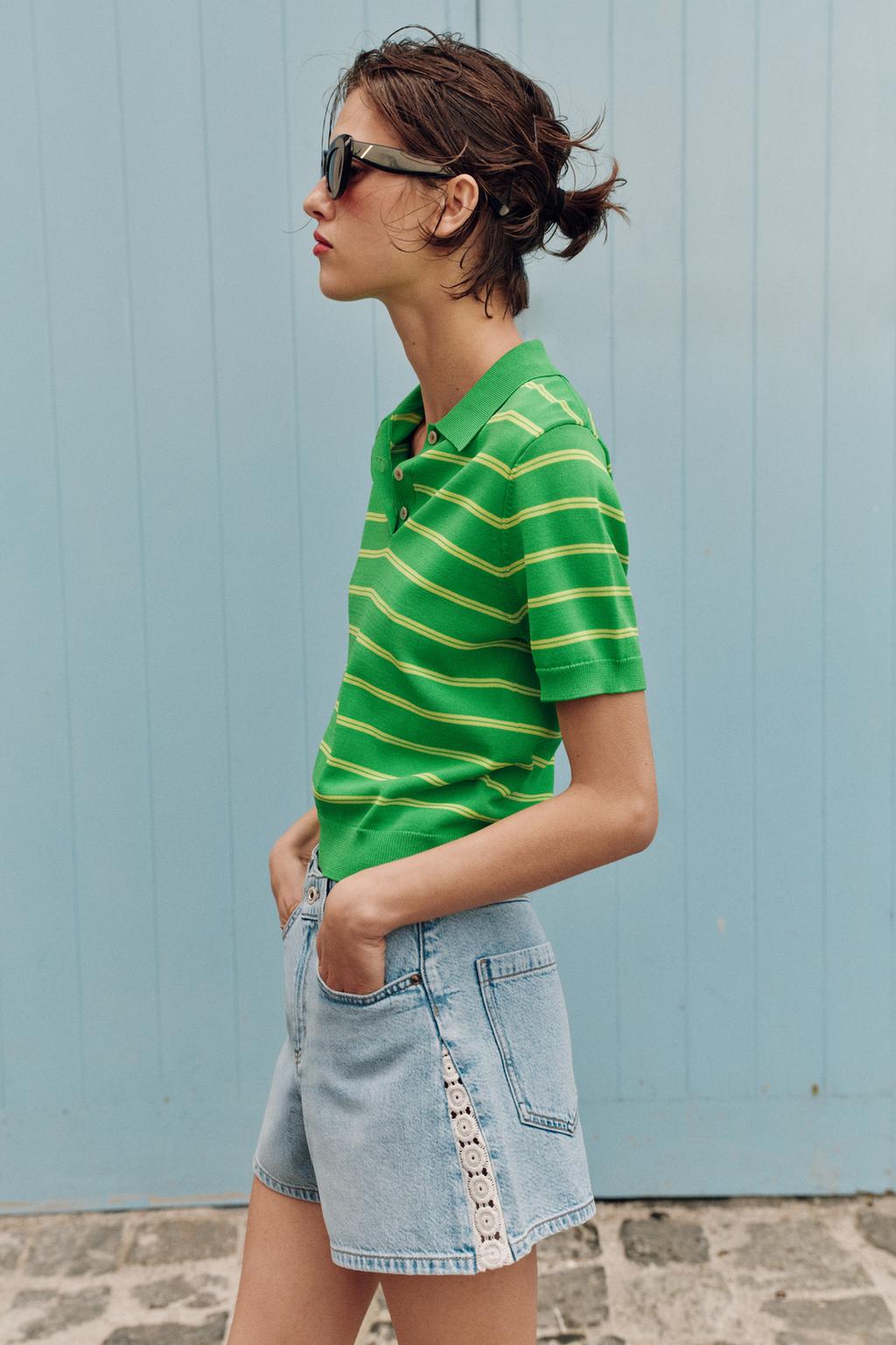 ПОЛО В ПОЛОСКУ С КОРОТКИМИ РУКАВАМИ