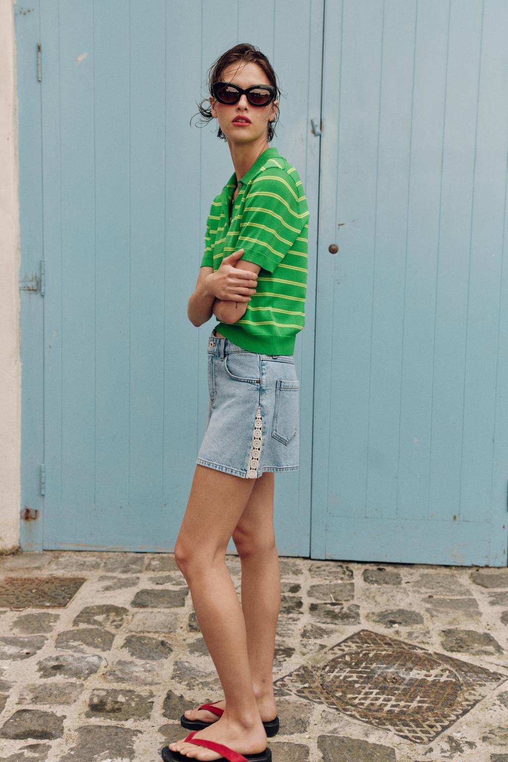 ПОЛО В ПОЛОСКУ С КОРОТКИМИ РУКАВАМИ