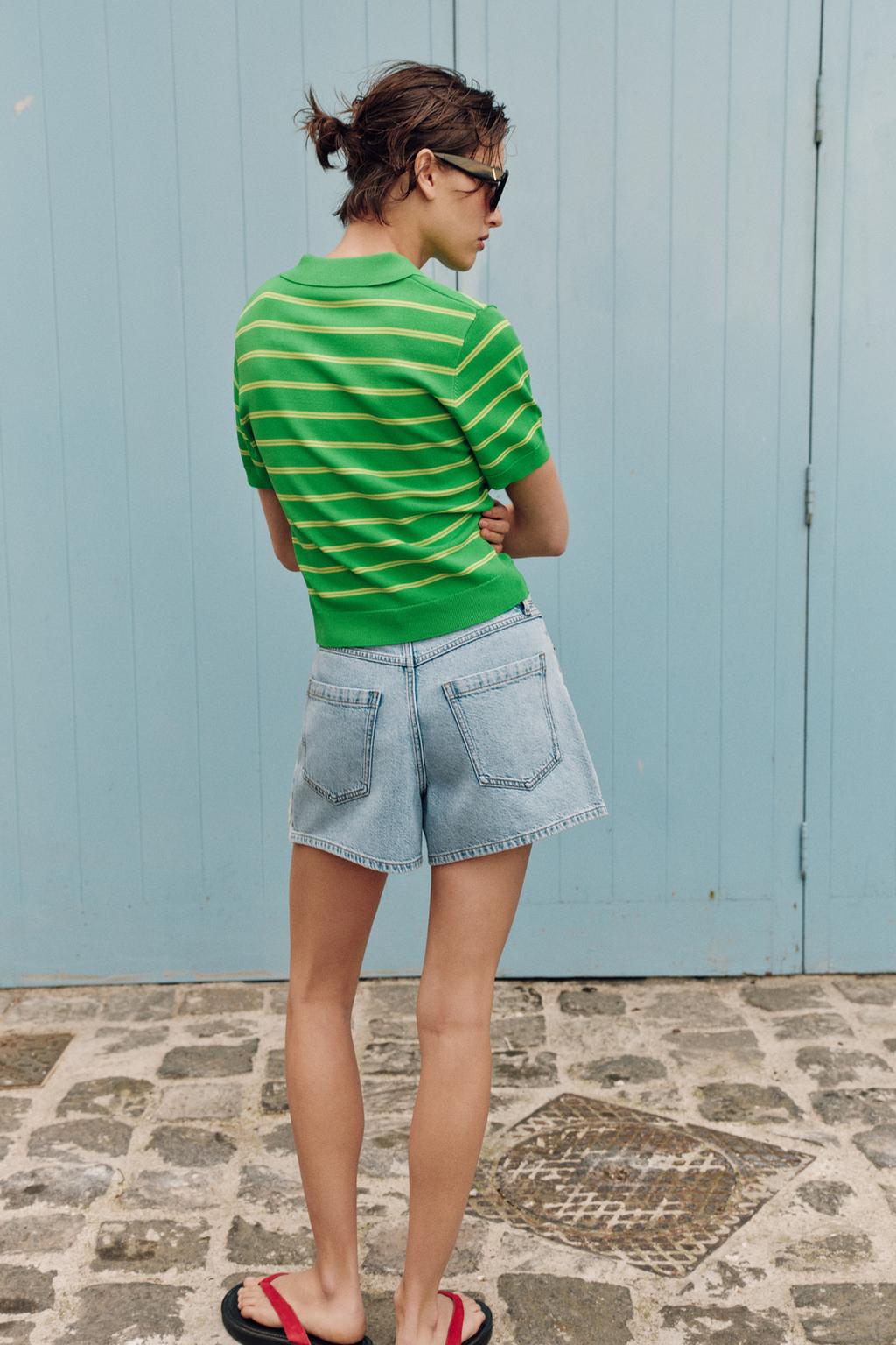 ПОЛО В ПОЛОСКУ С КОРОТКИМИ РУКАВАМИ