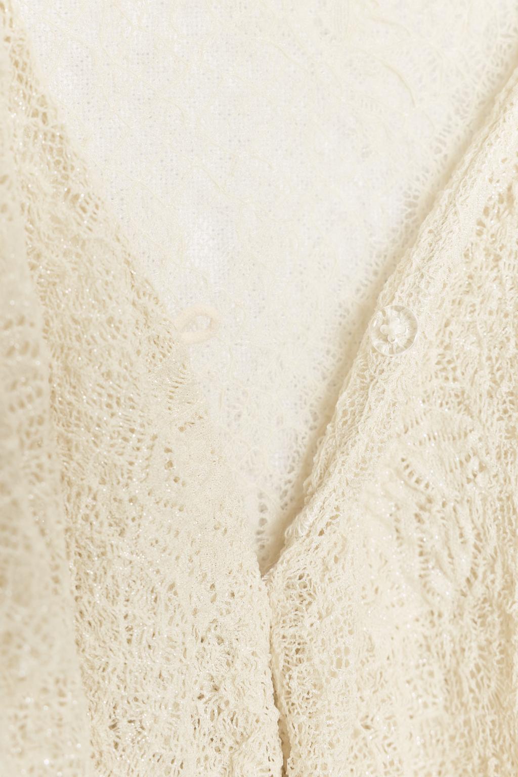 БЛЕСТЯЩИЙ КРУЖЕВНОЙ ТОП С ВОЛАНАМИ