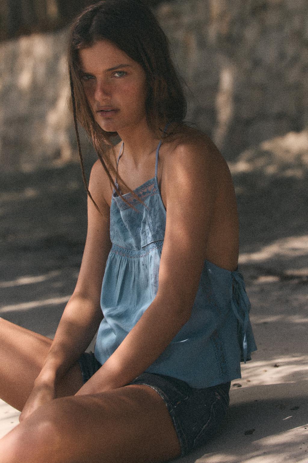 ТОП НА БРЕТЕЛЯХ С ВЫШИВКОЙ