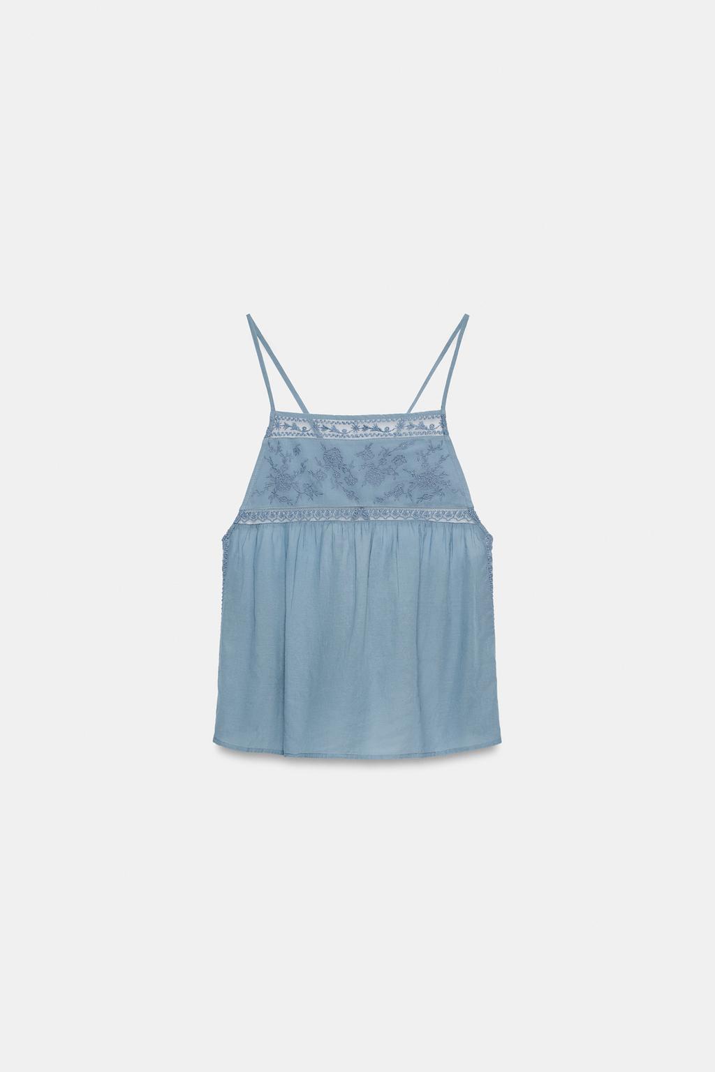 ТОП НА БРЕТЕЛЯХ С ВЫШИВКОЙ