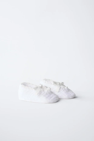 Текстильные ботиночки с бантом- Заказать в России