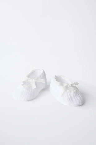 Текстильные ботиночки с бантом- Заказать в России