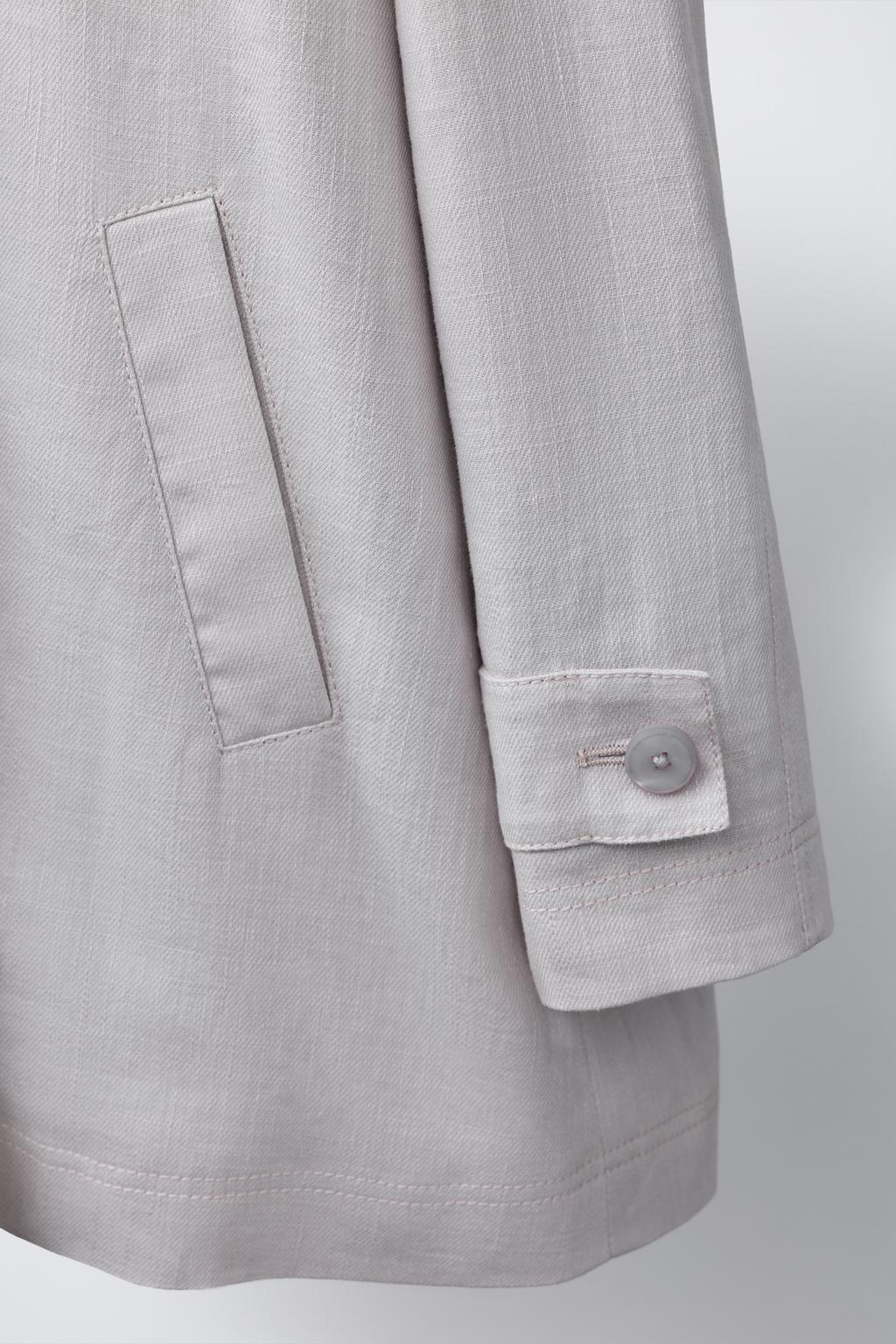 ОДНОТОННОЕ ПАЛЬТО ИЗ ЛЬНА И ХЛОПКА