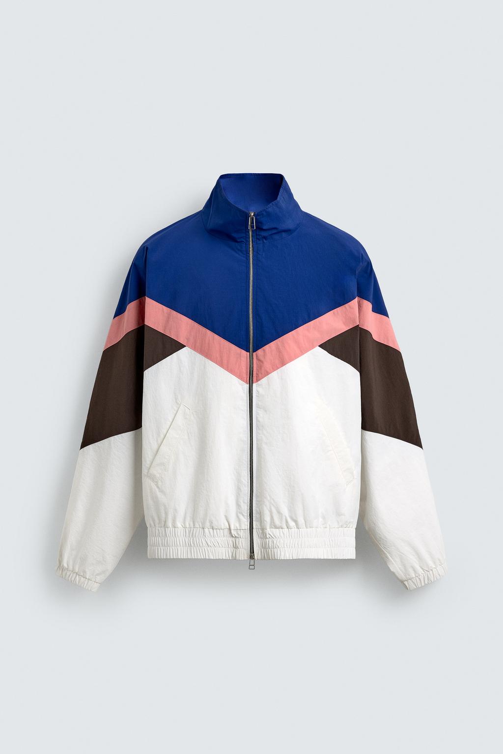 КУРТКА ИЗ ВЫСОКОТЕХНОЛОГИЧНОЙ ТКАНИ В СТИЛЕ КОЛОР-БЛОК