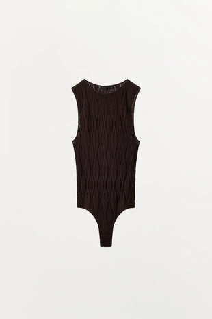 Бесшовное кружевное боди- Заказать в России