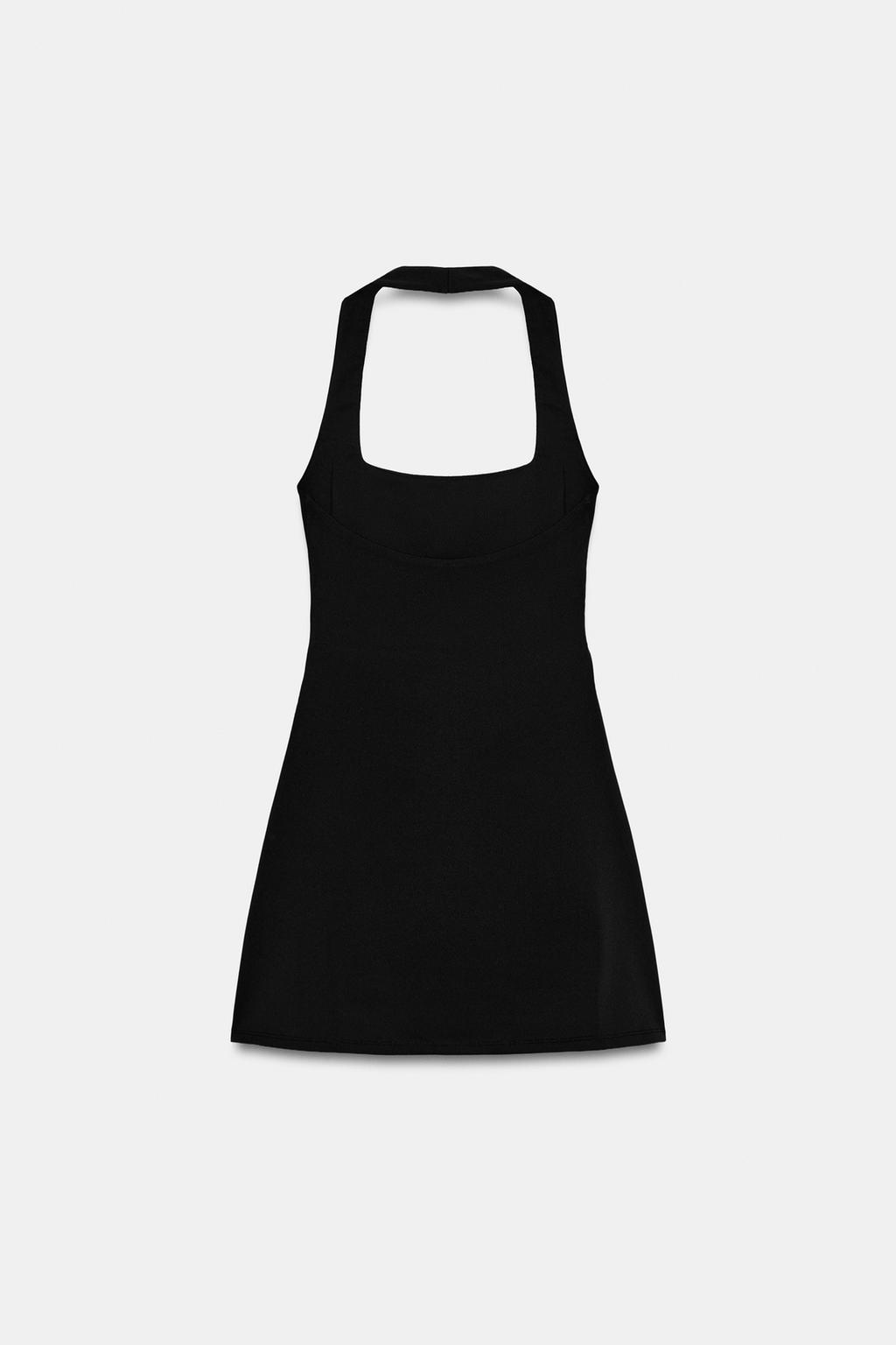 КОРОТКОЕ ПЛАТЬЕ С ГОРЛОВИНОЙ ХАЛТЕР