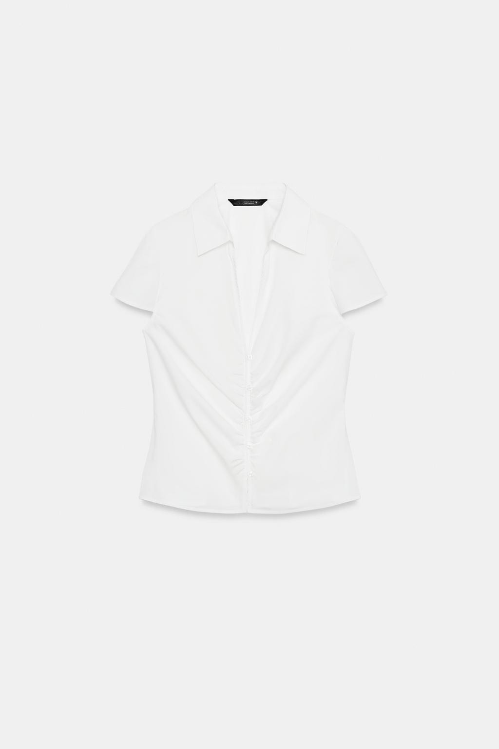 ПРИТАЛЕННАЯ РУБАШКА СО СБОРКАМИ