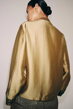 Атласная рубашка с навесными петлями — Zw Collection- Заказать в России